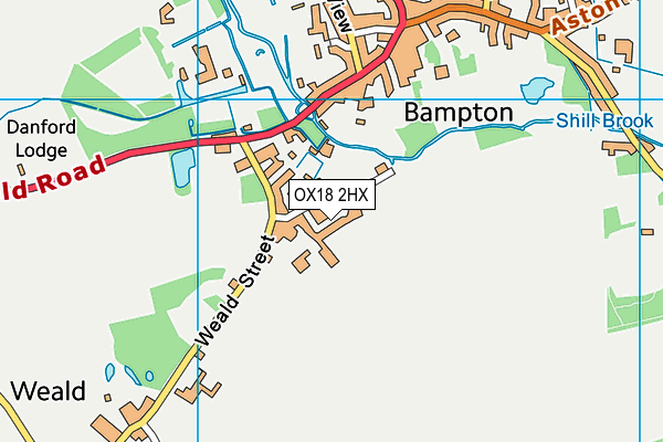 OX18 2HX map - OS VectorMap District (Ordnance Survey) OX18 2HX map - OS VectorMap District (Ordnance Survey)