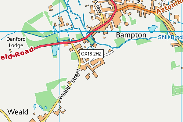 OX18 2HZ map - OS VectorMap District (Ordnance Survey) OX18 2HZ map - OS VectorMap District (Ordnance Survey)