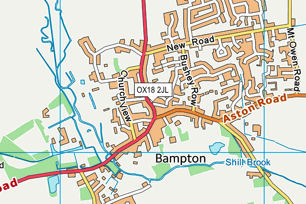 OX18 2JL map - OS VectorMap District (Ordnance Survey)