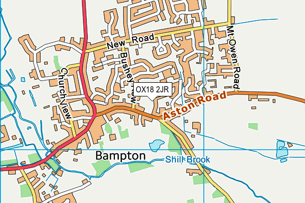 OX18 2JR map - OS VectorMap District (Ordnance Survey) OX18 2JR map - OS VectorMap District (Ordnance Survey)