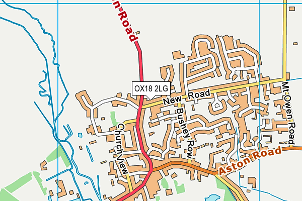 OX18 2LG map - OS VectorMap District (Ordnance Survey) OX18 2LG map - OS VectorMap District (Ordnance Survey)