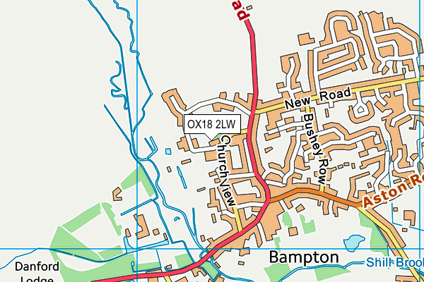 OX18 2LW map - OS VectorMap District (Ordnance Survey) OX18 2LW map - OS VectorMap District (Ordnance Survey)