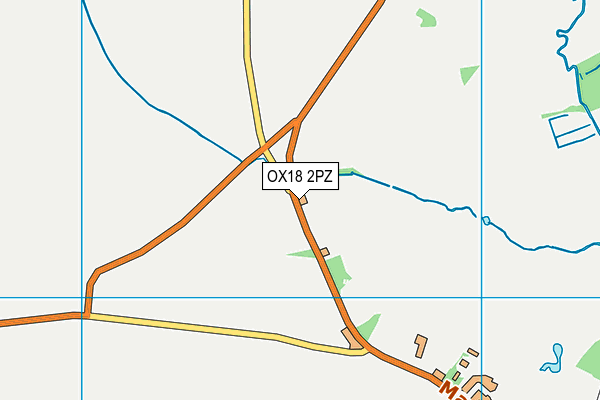 OX18 2PZ map - OS VectorMap District (Ordnance Survey) OX18 2PZ map - OS VectorMap District (Ordnance Survey)