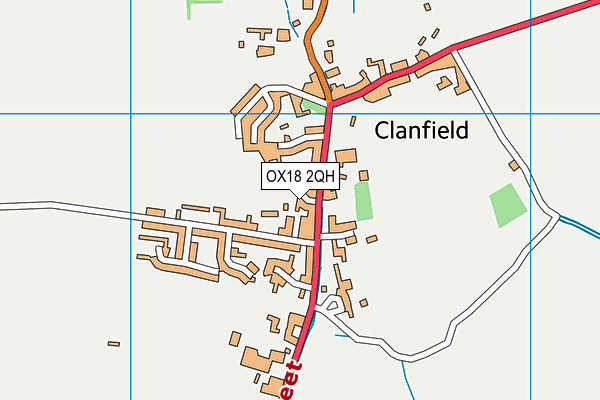 OX18 2QH map - OS VectorMap District (Ordnance Survey) OX18 2QH map - OS VectorMap District (Ordnance Survey)