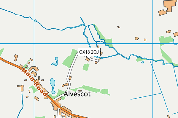 OX18 2QJ map - OS VectorMap District (Ordnance Survey) OX18 2QJ map - OS VectorMap District (Ordnance Survey)