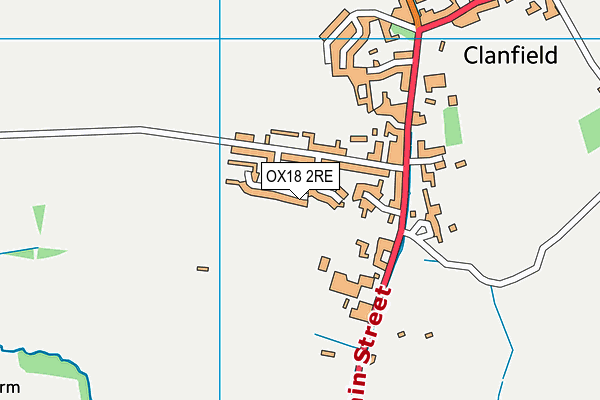OX18 2RE map - OS VectorMap District (Ordnance Survey) OX18 2RE map - OS VectorMap District (Ordnance Survey)