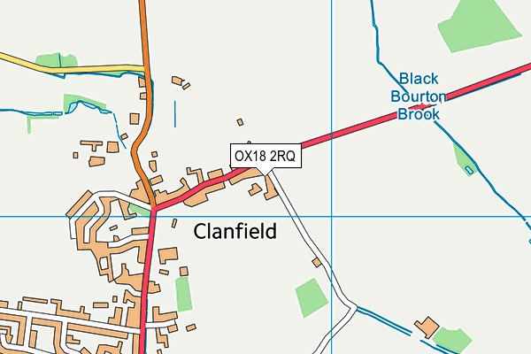 OX18 2RQ map - OS VectorMap District (Ordnance Survey) OX18 2RQ map - OS VectorMap District (Ordnance Survey)