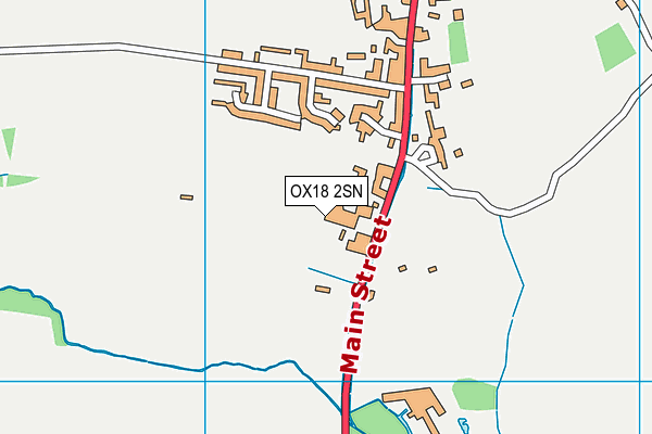 OX18 2SN map - OS VectorMap District (Ordnance Survey) OX18 2SN map - OS VectorMap District (Ordnance Survey)