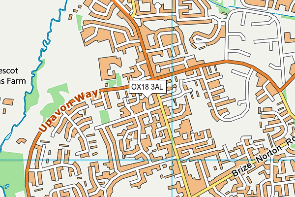 OX18 3AL map - OS VectorMap District (Ordnance Survey) OX18 3AL map - OS VectorMap District (Ordnance Survey)