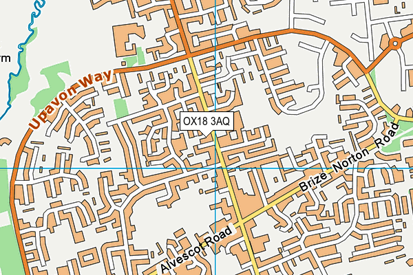 OX18 3AQ map - OS VectorMap District (Ordnance Survey)
