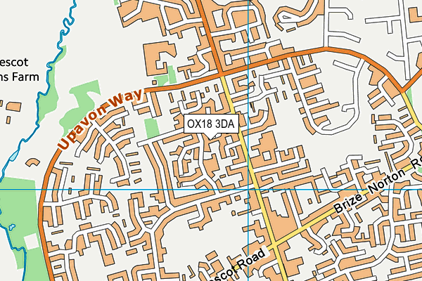 OX18 3DA map - OS VectorMap District (Ordnance Survey) OX18 3DA map - OS VectorMap District (Ordnance Survey)