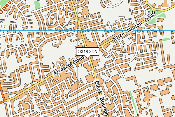 OX18 3DN map - OS VectorMap District (Ordnance Survey) OX18 3DN map - OS VectorMap District (Ordnance Survey)
