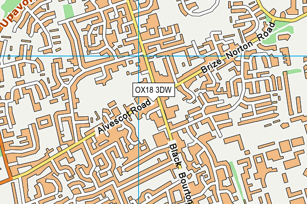 OX18 3DW map - OS VectorMap District (Ordnance Survey) OX18 3DW map - OS VectorMap District (Ordnance Survey)