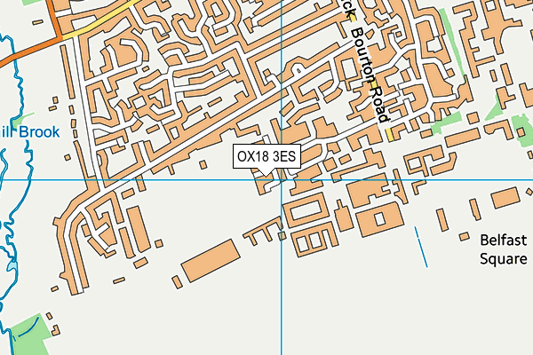 OX18 3ES map - OS VectorMap District (Ordnance Survey) OX18 3ES map - OS VectorMap District (Ordnance Survey)