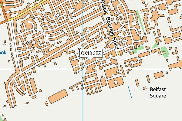 OX18 3EZ map - OS VectorMap District (Ordnance Survey) OX18 3EZ map - OS VectorMap District (Ordnance Survey)