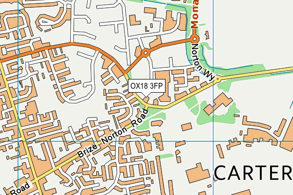 OX18 3FP map - OS VectorMap District (Ordnance Survey) OX18 3FP map - OS VectorMap District (Ordnance Survey)