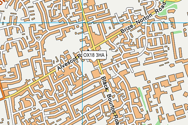 OX18 3HA map - OS VectorMap District (Ordnance Survey) OX18 3HA map - OS VectorMap District (Ordnance Survey)