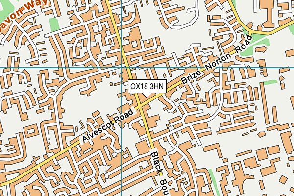 OX18 3HN map - OS VectorMap District (Ordnance Survey) OX18 3HN map - OS VectorMap District (Ordnance Survey)