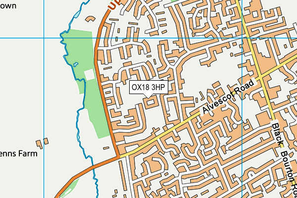 OX18 3HP map - OS VectorMap District (Ordnance Survey) OX18 3HP map - OS VectorMap District (Ordnance Survey)
