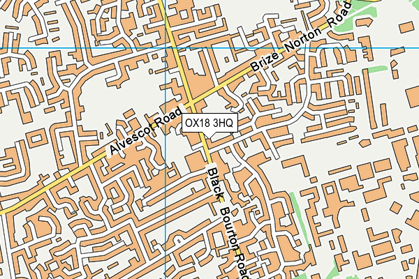 OX18 3HQ map - OS VectorMap District (Ordnance Survey) OX18 3HQ map - OS VectorMap District (Ordnance Survey)