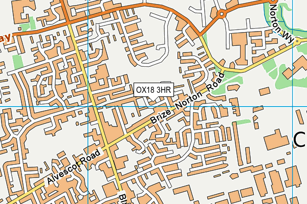 OX18 3HR map - OS VectorMap District (Ordnance Survey) OX18 3HR map - OS VectorMap District (Ordnance Survey)