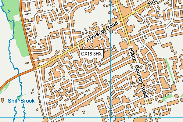 OX18 3HX map - OS VectorMap District (Ordnance Survey) OX18 3HX map - OS VectorMap District (Ordnance Survey)