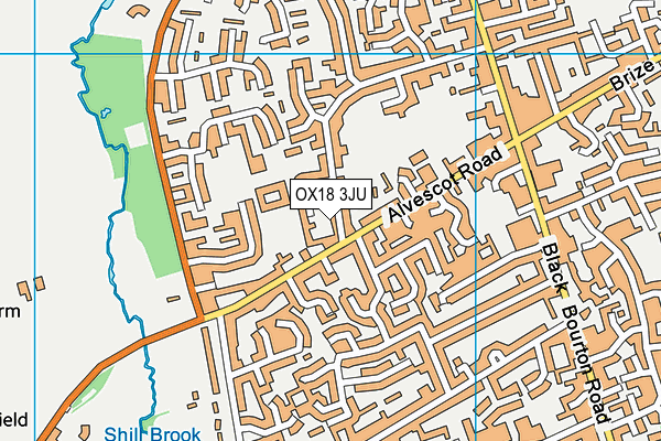 OX18 3JU map - OS VectorMap District (Ordnance Survey) OX18 3JU map - OS VectorMap District (Ordnance Survey)
