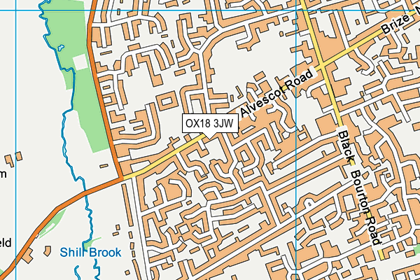 OX18 3JW map - OS VectorMap District (Ordnance Survey) OX18 3JW map - OS VectorMap District (Ordnance Survey)