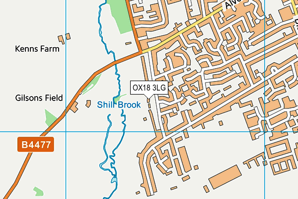 OX18 3LG map - OS VectorMap District (Ordnance Survey) OX18 3LG map - OS VectorMap District (Ordnance Survey)