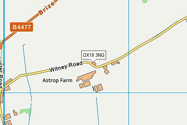 OX18 3NG map - OS VectorMap District (Ordnance Survey) OX18 3NG map - OS VectorMap District (Ordnance Survey)