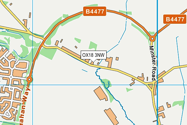 OX18 3NW map - OS VectorMap District (Ordnance Survey) OX18 3NW map - OS VectorMap District (Ordnance Survey)