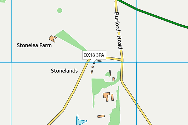 OX18 3PA map - OS VectorMap District (Ordnance Survey) OX18 3PA map - OS VectorMap District (Ordnance Survey)