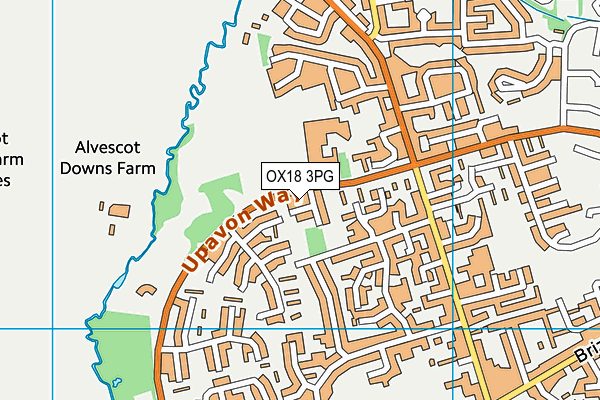 OX18 3PG map - OS VectorMap District (Ordnance Survey) OX18 3PG map - OS VectorMap District (Ordnance Survey)