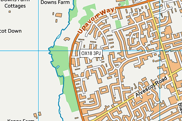 OX18 3PJ map - OS VectorMap District (Ordnance Survey) OX18 3PJ map - OS VectorMap District (Ordnance Survey)