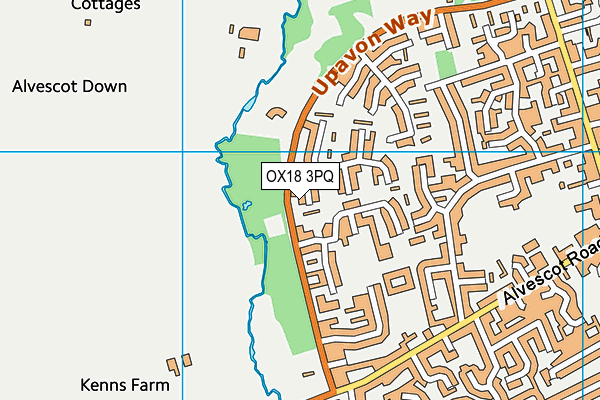 OX18 3PQ map - OS VectorMap District (Ordnance Survey) OX18 3PQ map - OS VectorMap District (Ordnance Survey)