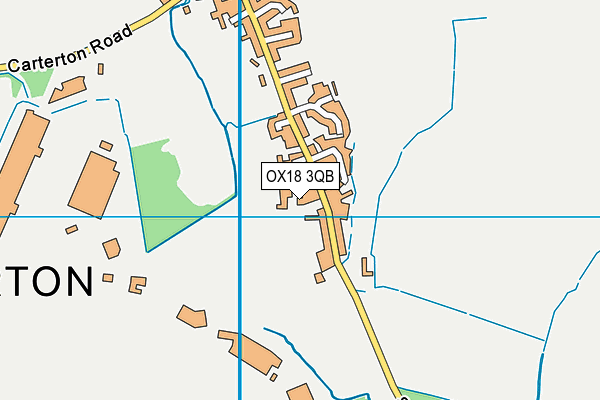 OX18 3QB map - OS VectorMap District (Ordnance Survey) OX18 3QB map - OS VectorMap District (Ordnance Survey)
