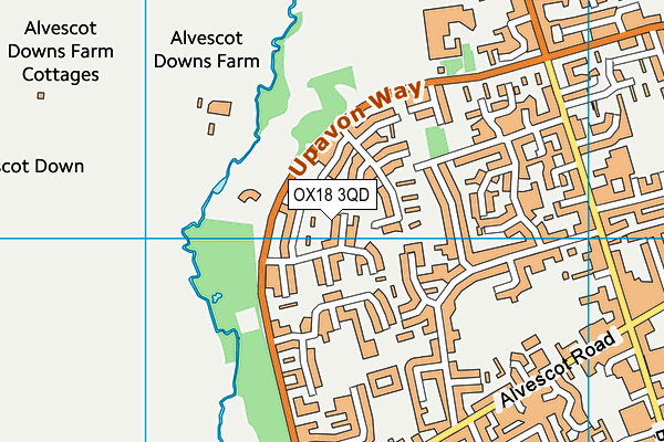 OX18 3QD map - OS VectorMap District (Ordnance Survey) OX18 3QD map - OS VectorMap District (Ordnance Survey)