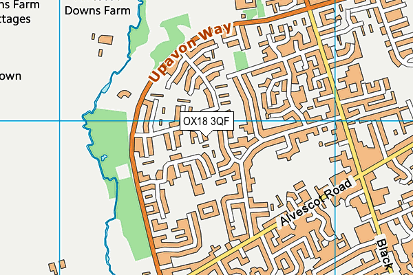 OX18 3QF map - OS VectorMap District (Ordnance Survey) OX18 3QF map - OS VectorMap District (Ordnance Survey)