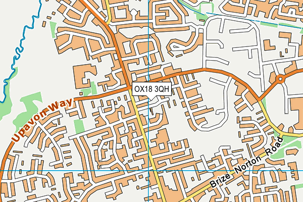 OX18 3QH map - OS VectorMap District (Ordnance Survey) OX18 3QH map - OS VectorMap District (Ordnance Survey)