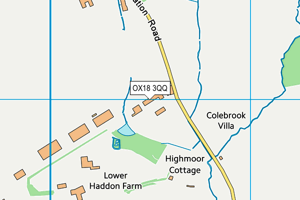 OX18 3QQ map - OS VectorMap District (Ordnance Survey) OX18 3QQ map - OS VectorMap District (Ordnance Survey)