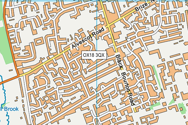 OX18 3QX map - OS VectorMap District (Ordnance Survey) OX18 3QX map - OS VectorMap District (Ordnance Survey)