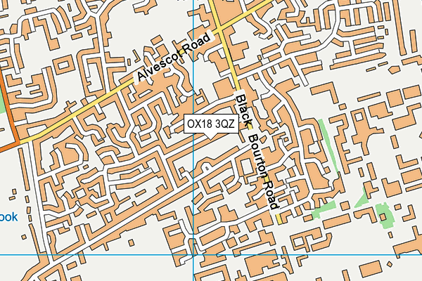 OX18 3QZ map - OS VectorMap District (Ordnance Survey) OX18 3QZ map - OS VectorMap District (Ordnance Survey)