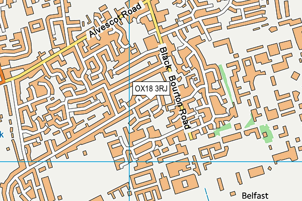 OX18 3RJ map - OS VectorMap District (Ordnance Survey) OX18 3RJ map - OS VectorMap District (Ordnance Survey)
