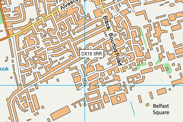 OX18 3RR map - OS VectorMap District (Ordnance Survey) OX18 3RR map - OS VectorMap District (Ordnance Survey)