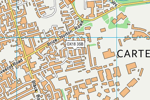 OX18 3SB map - OS VectorMap District (Ordnance Survey) OX18 3SB map - OS VectorMap District (Ordnance Survey)