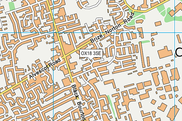 OX18 3SE map - OS VectorMap District (Ordnance Survey) OX18 3SE map - OS VectorMap District (Ordnance Survey)