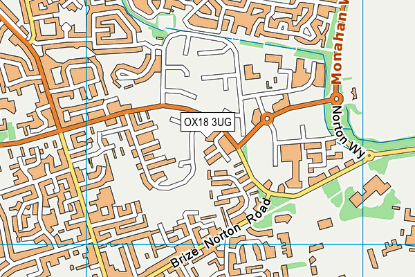 OX18 3UG map - OS VectorMap District (Ordnance Survey) OX18 3UG map - OS VectorMap District (Ordnance Survey)
