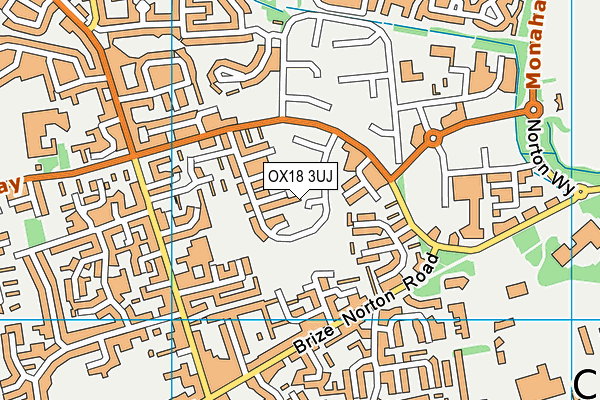 OX18 3UJ map - OS VectorMap District (Ordnance Survey) OX18 3UJ map - OS VectorMap District (Ordnance Survey)