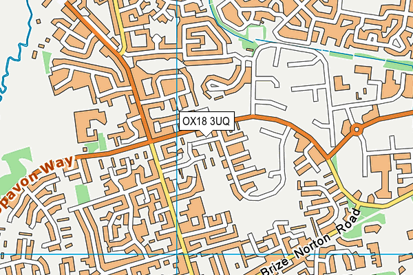 OX18 3UQ map - OS VectorMap District (Ordnance Survey) OX18 3UQ map - OS VectorMap District (Ordnance Survey)