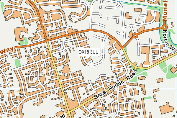 OX18 3UU map - OS VectorMap District (Ordnance Survey) OX18 3UU map - OS VectorMap District (Ordnance Survey)